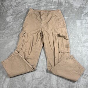 Alo Yoga Pants Mens 30R Beige Cargo Pants Ripstop Straight Leg Baggy Trouser Y2K